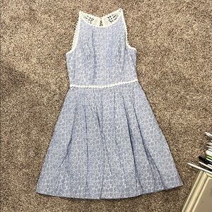 Lilly Pulitzer Tori Dress in Yarn Dye Stripe Floral Eyelet